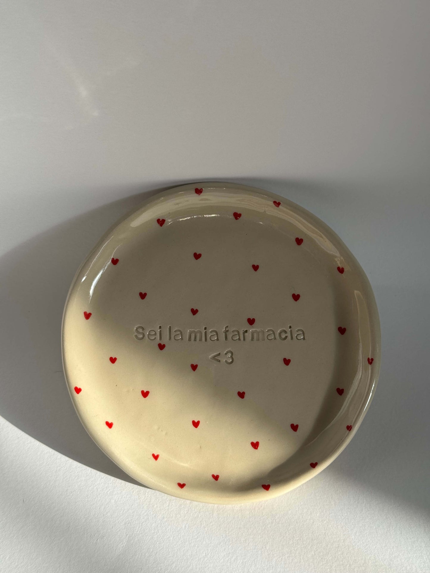 Piattino portagioie cuoricini scritta incisa - UNICO ✨