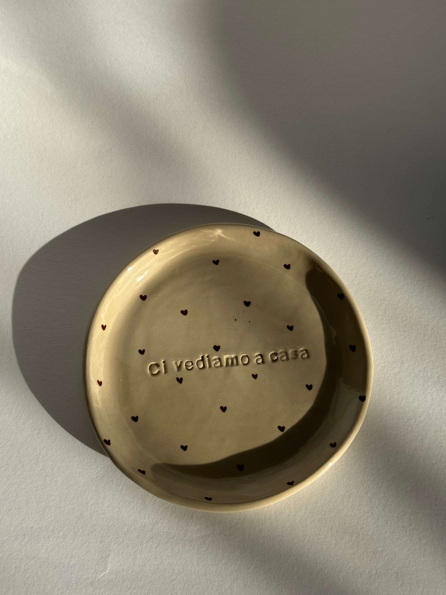 Piattino portagioie cuoricini scritta incisa - UNICO ✨
