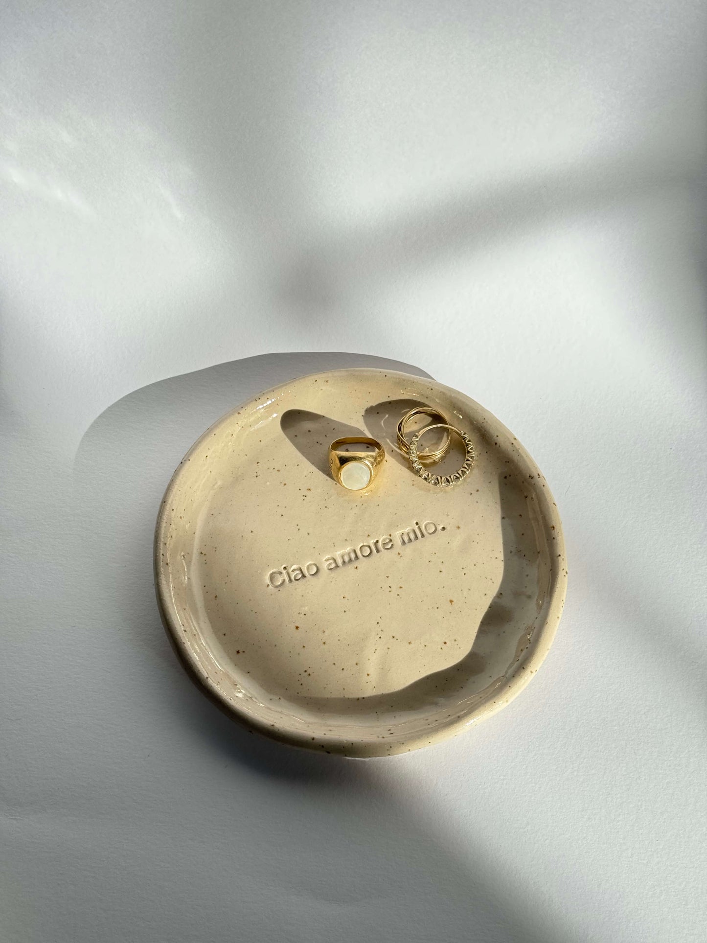 Piattino portagioie scritta incisa - UNICO ✨