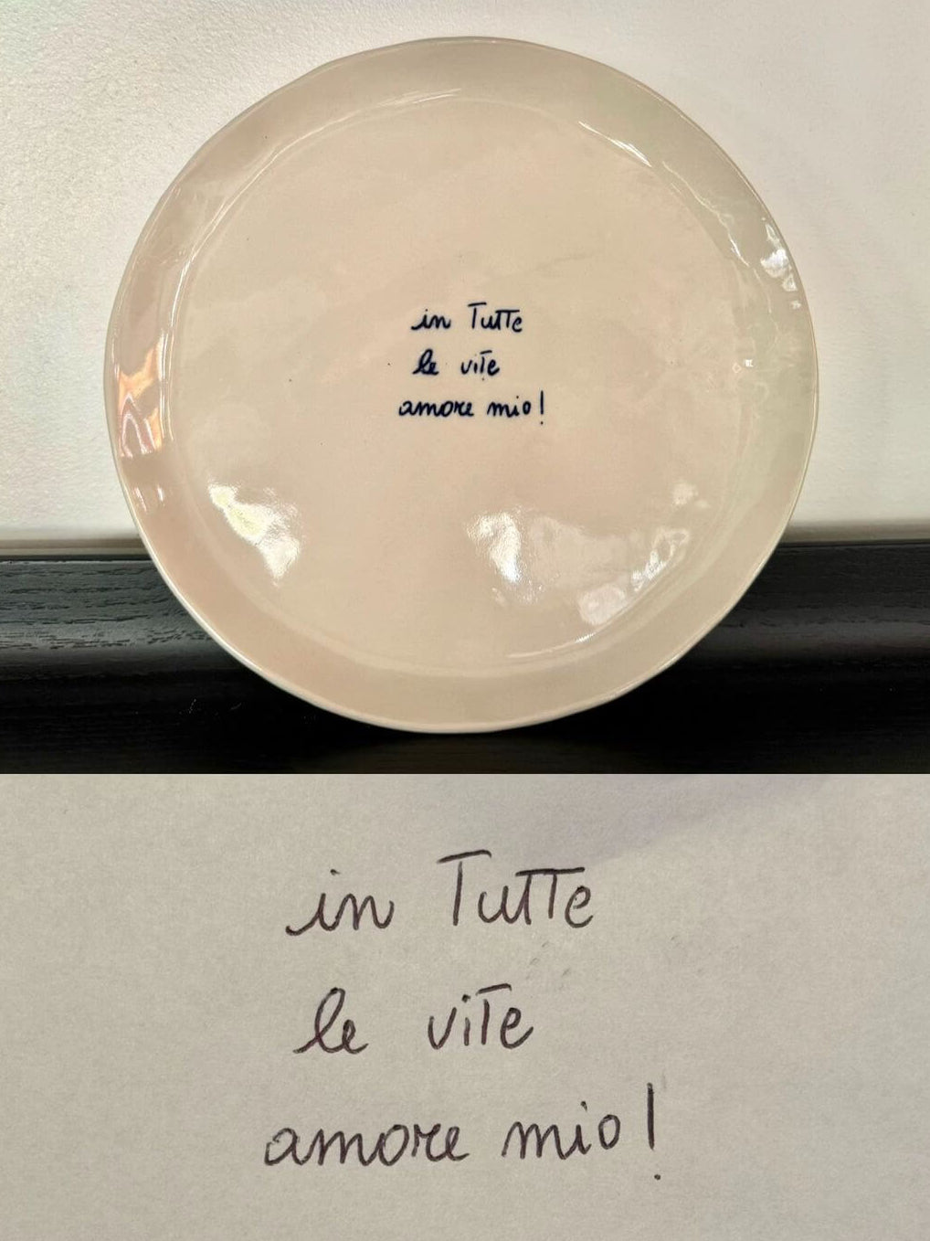 Grafia piatto - scritto da te