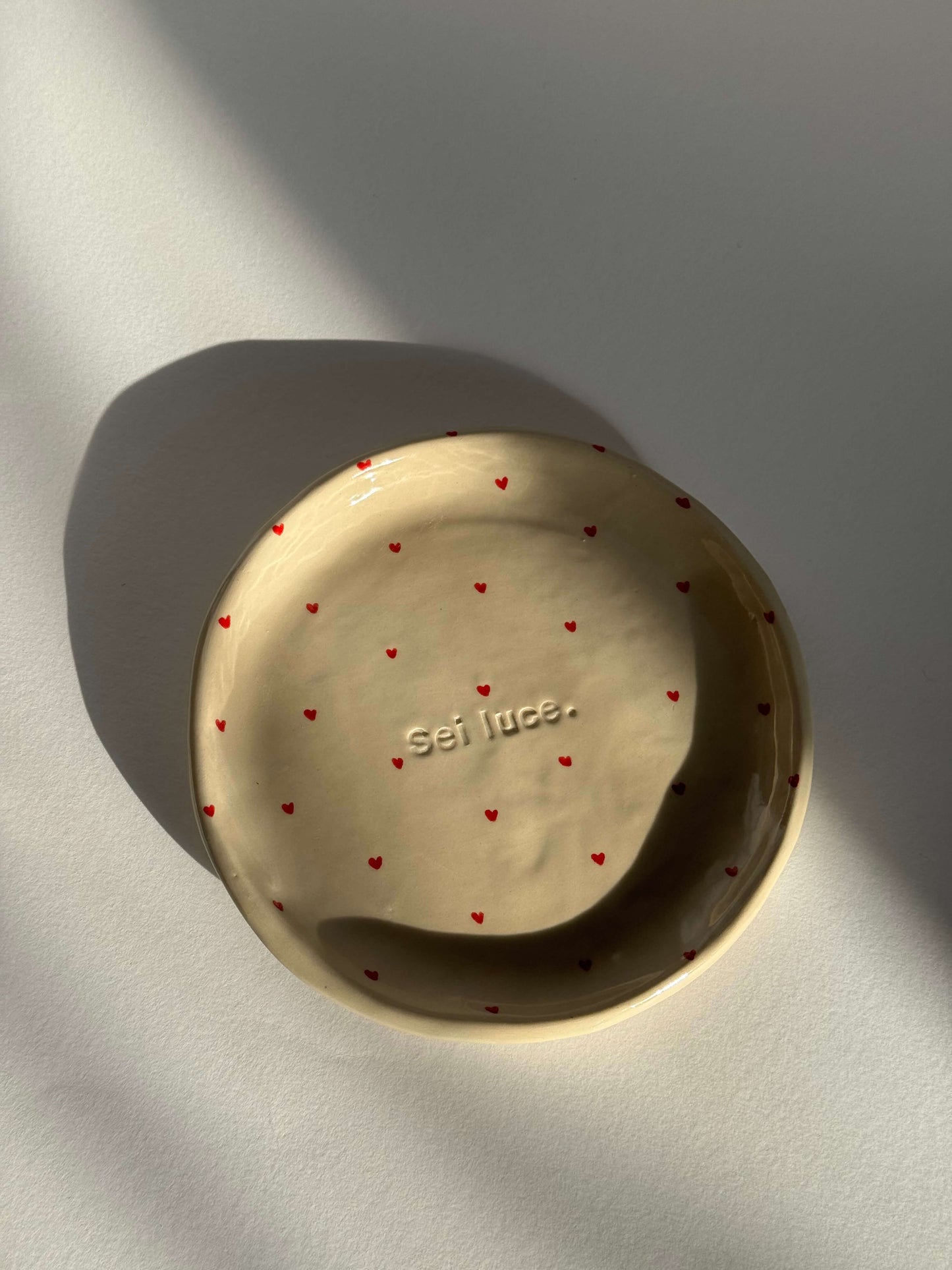Piattino portagioie cuoricini scritta incisa - UNICO ✨