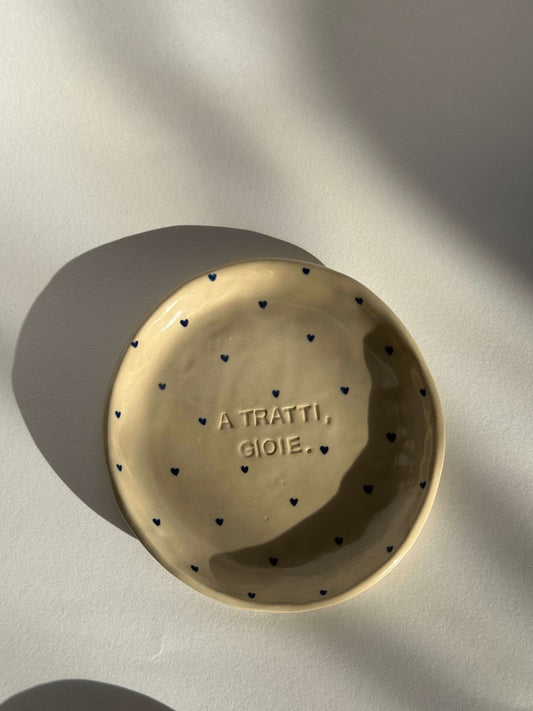 Piattino portagioie cuoricini scritta incisa - UNICO ✨