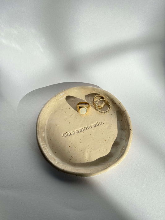 Piattino portagioie scritta incisa - UNICO ✨