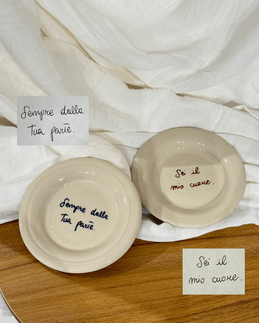 Piattino portagioie grafia - scritto da te