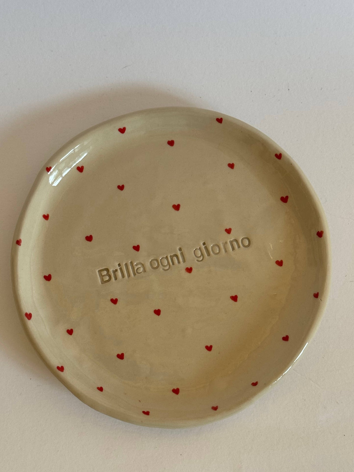Piattino portagioie cuoricini scritta incisa - UNICO ✨